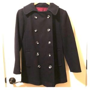 Vintage 1970’s Navy Wool Double Breasted Pea Coat